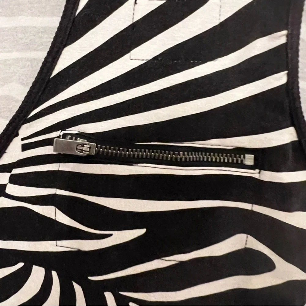 Free People Black and White Zebra Print Romper - Picture 7 of 9